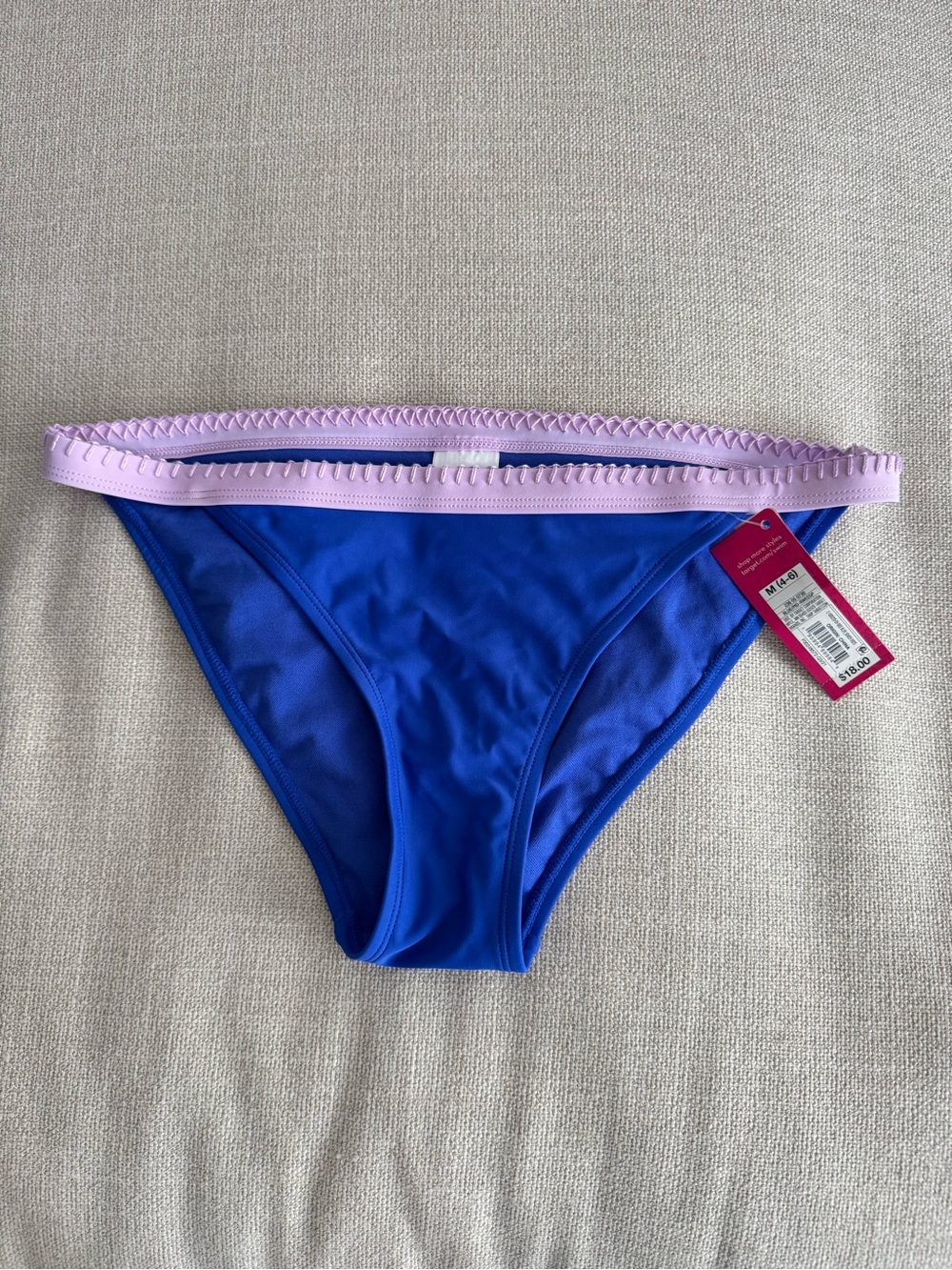 Target Royal Blue Bikini Bottom with Lavender Trim